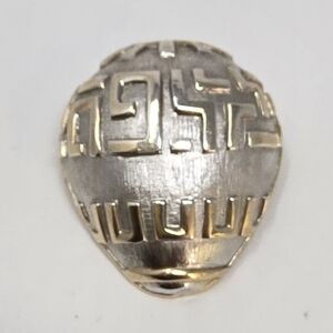 Vintage Kramer mixed metal pottery jar pin brooch silver gold tone